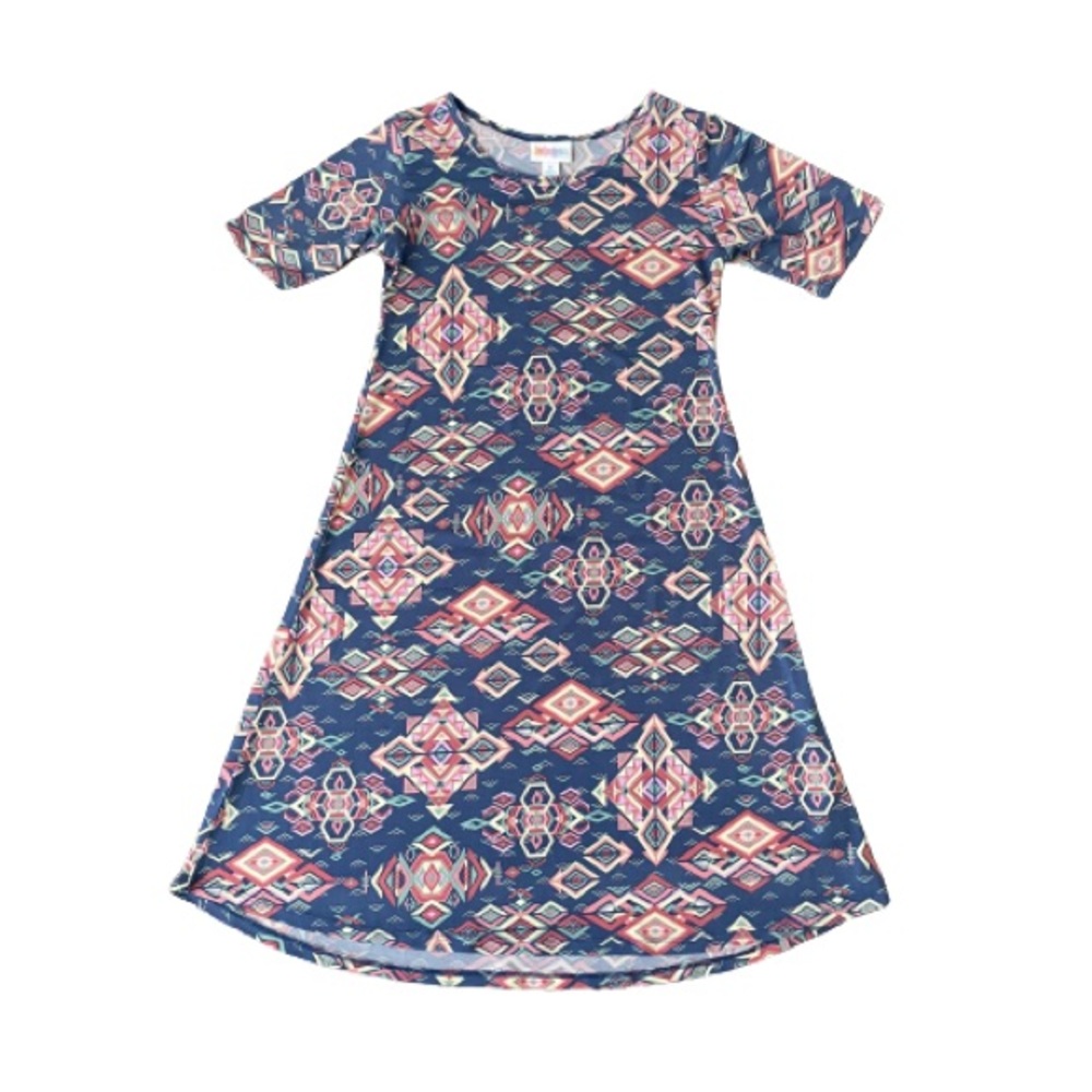 LuLaRoe Aztec Print Dress Girls Size 12